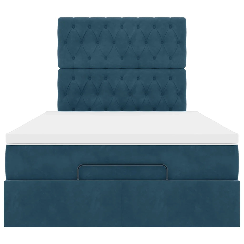 Struttura Letto Pouf con Materassi 120x190 cm Velluto 3314382