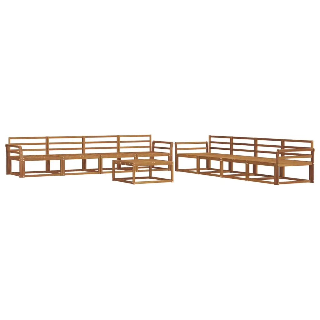 Set di divani da esterno 9 pcs Naturale