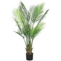 Pianta artificiale da interno alta 120 cm, con vaso in plastica, Verde