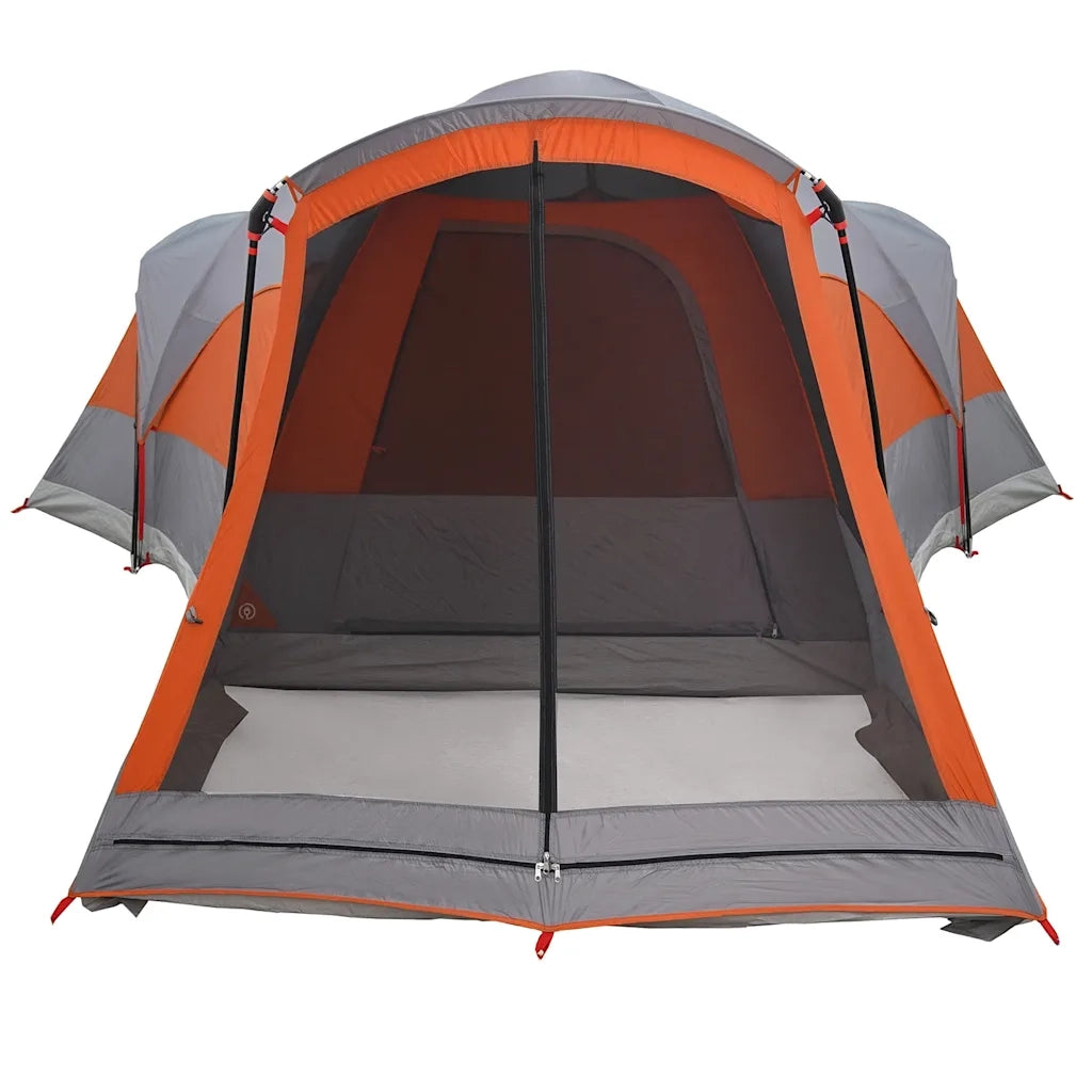 Tenda Familiare a Tunnel 8Persone Grigia Arancione Impermeabile 4009554