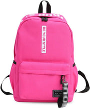 Zaini da scuola per ragazzi e ragazze, zaini per teenager, zaini da viaggio, zaini per camping, zaini casual, zaini da giorno in poliester, colore rosa scuro.