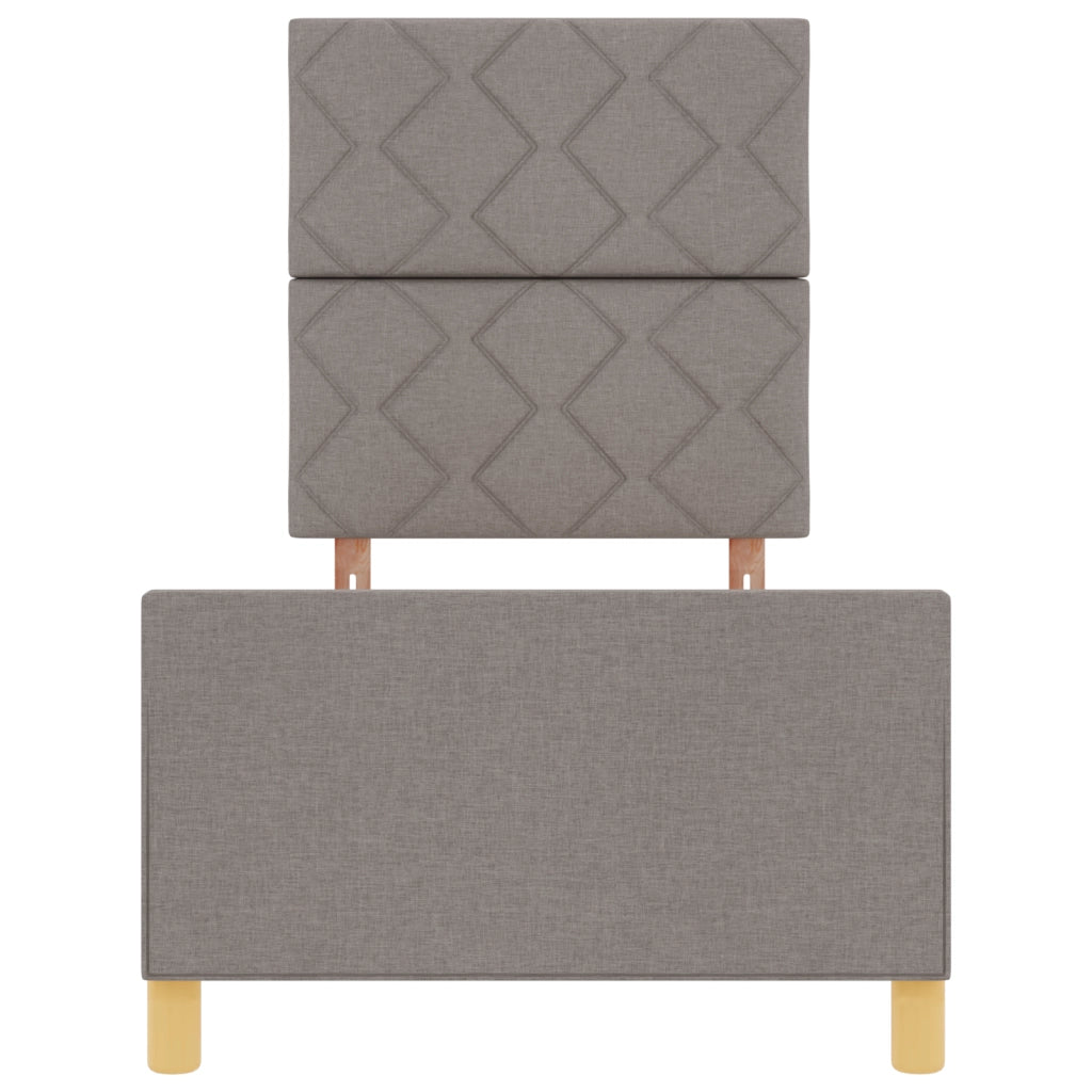 Letto  Taupe 80x200 cm in Tessuto