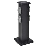Presa Elettrica da Giardino con Pilastro Nero cod mxl 12374