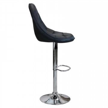 SGABELLO FLYNN CON SEDUTA TRAPUNTATA ECOPELLE 59X55X116H CM NERO OKX