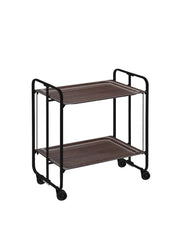 Carrello da cucina pieghevole nero con ruote BAUHAUS 2 ripiani
