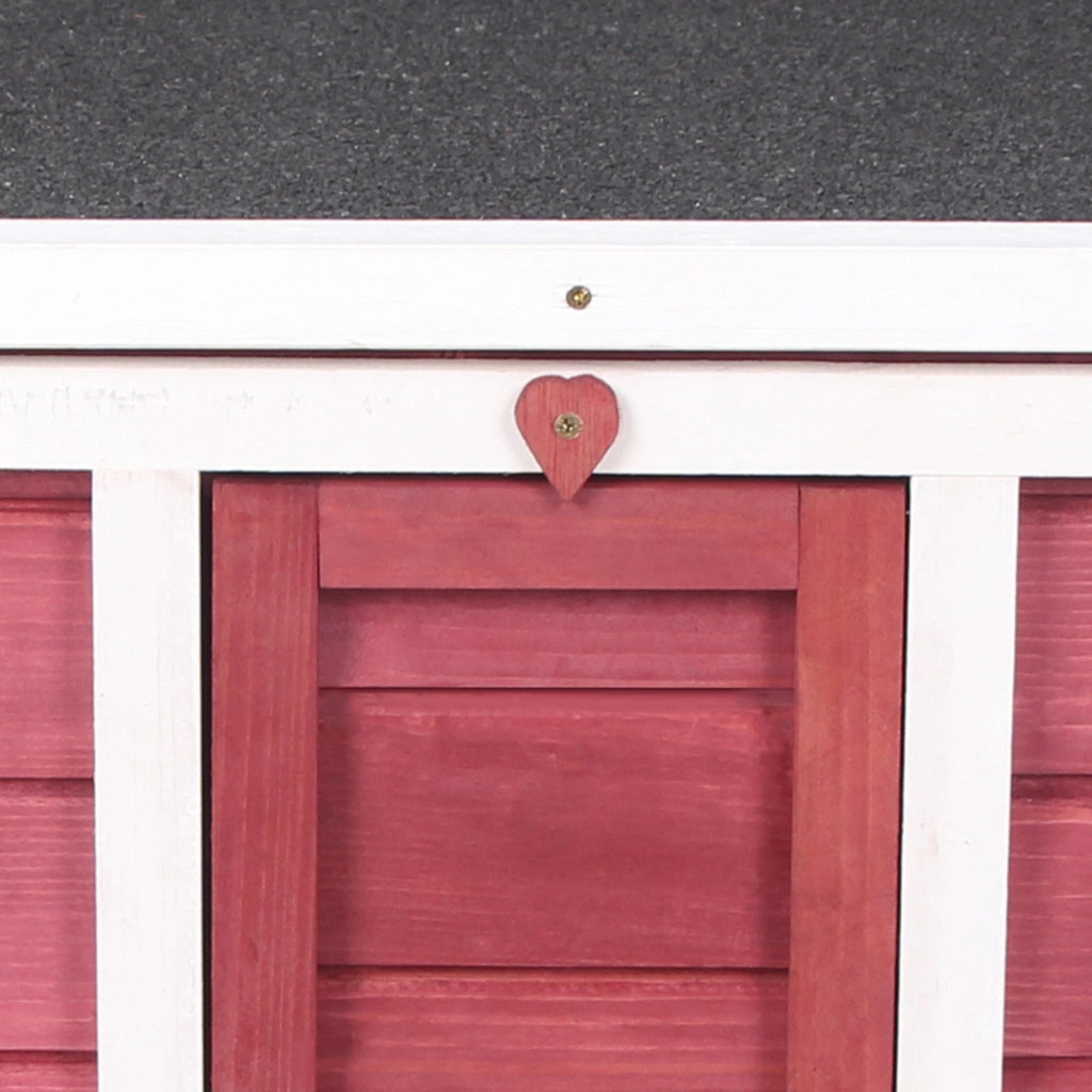 Casetta per Conigli in Legno da Giardino ¨C Zephmum ¨C Rosso 42x51x43 cm