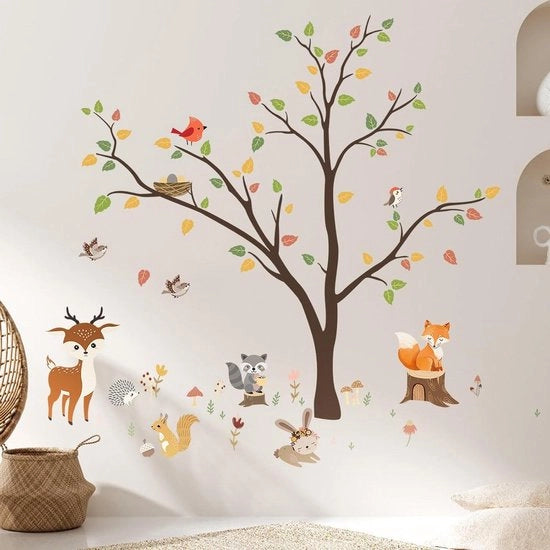 Decorazione per Parete con Animali Selvatici - Tappeti da Parete per Bambini con Lepri Conigli Tartarughe e Cervi - Decorazione per Parete per Neonati, Giardini e Camere da Letto.