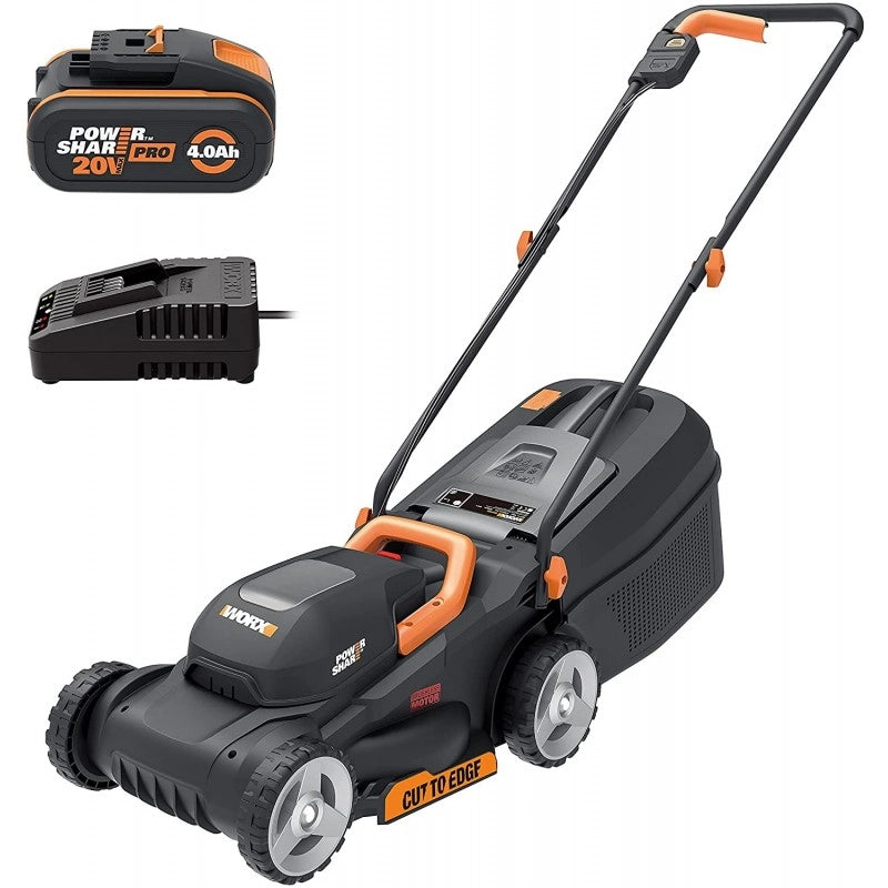 Rasaerba a Batteria 20V WG730E Brushless Taglio 30 cm per Giardini fino a 200 m² con Cesto 30L - Worx