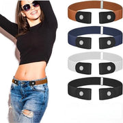 Righe di sostegno - 4 pezzi - 76 * 3 cm - Cintura elastica duratura - regolabile - cintura elastica per jeans, pantaloni, abiti da donna - cintura regolabile per donne - Cintura elastica senza cuciture Lazy - decorazione estiva per donne