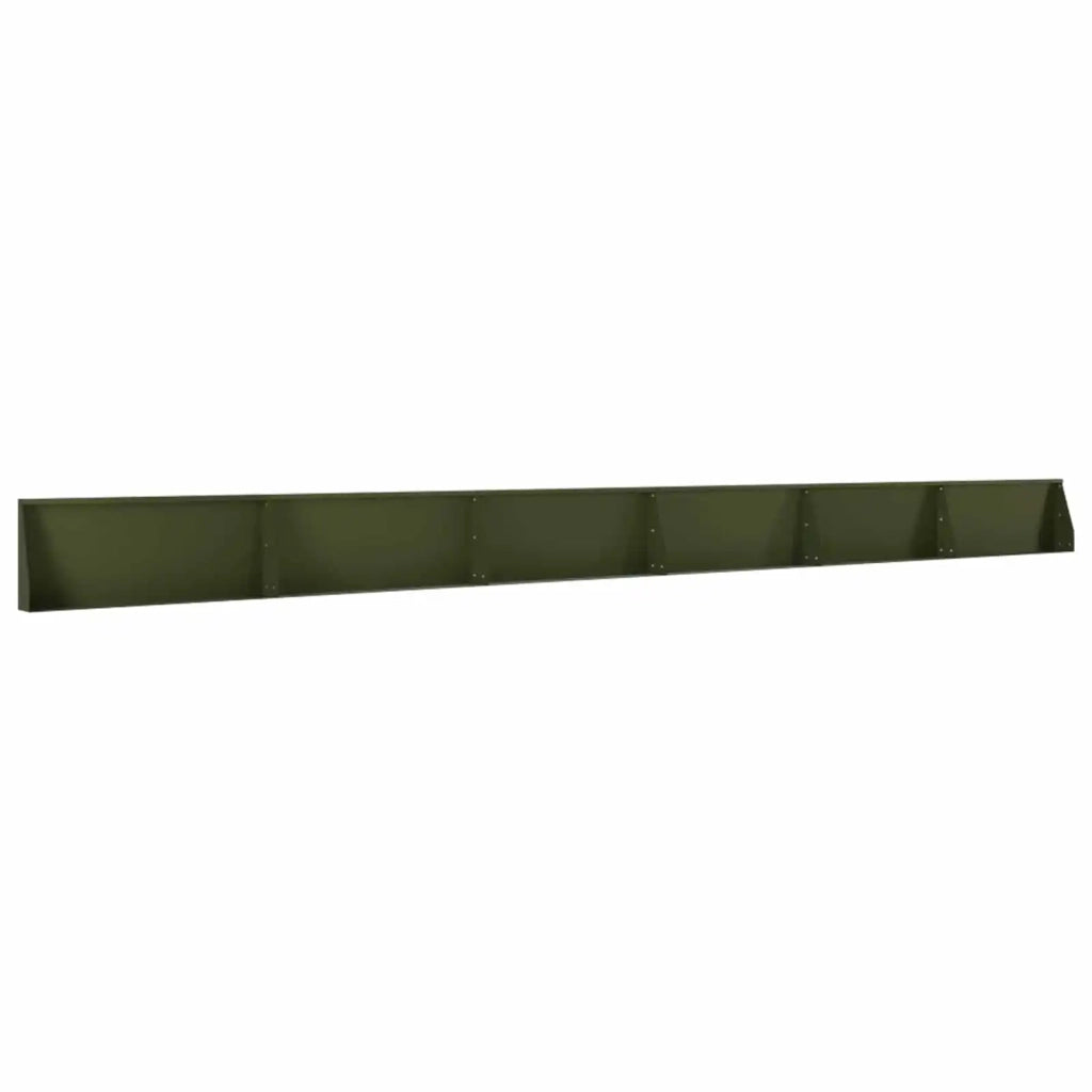 Muro di contenimento 6 pz 100 x 12 x 40 cm Acciaio Verde Oliva 3449124