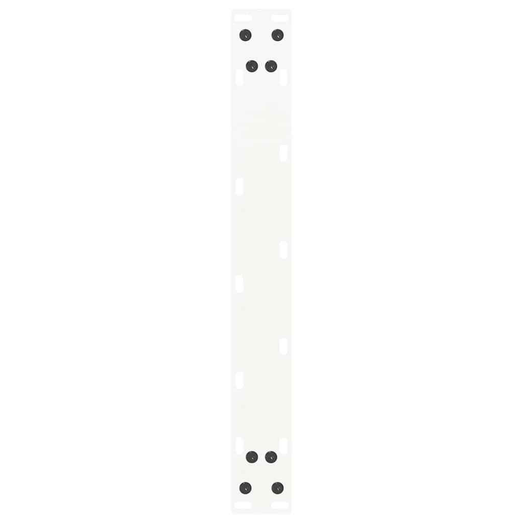 Set di 2 gambe per tavolino a forma di U 50 x 42-43 cm con piedini regolabili design moderno acciaio bianco 02_0057397