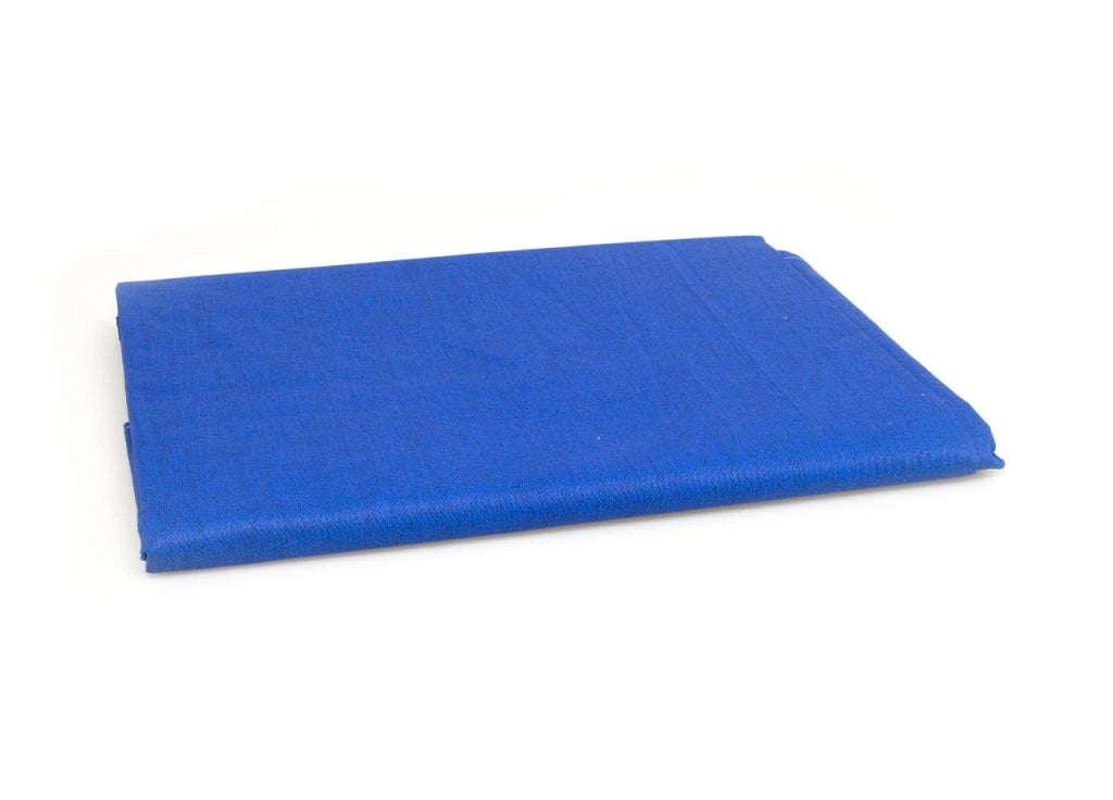 Telo Arredo Granfoulard Copritutto Cotone Made Italy Vari Disegni Arredatutto Copriletto Multiuso - 2 Piazze - Tinta Unita Blu
