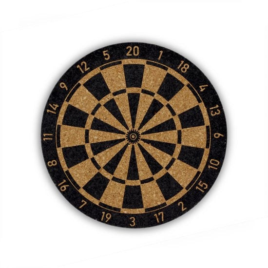 Sostegni per bicchieri in design di darts in un set di 6 in curcuma per bicchieri e tazze - Sostegni per bicchieri con design di darts - Decorazione per darts