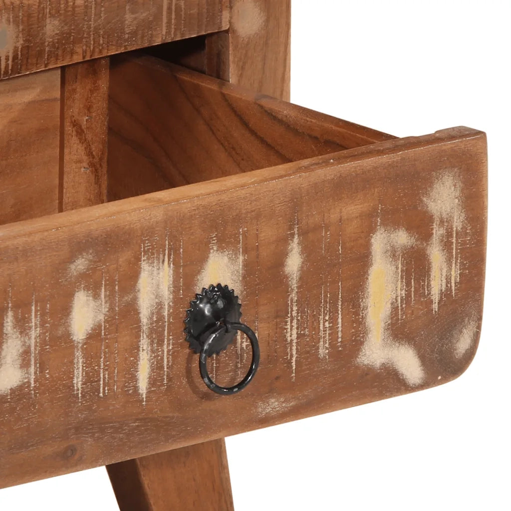 Comodini 2pz-Set di 2 Tavolino da notte 40x32x46 cm in Legno Massello di Recupero 587475
