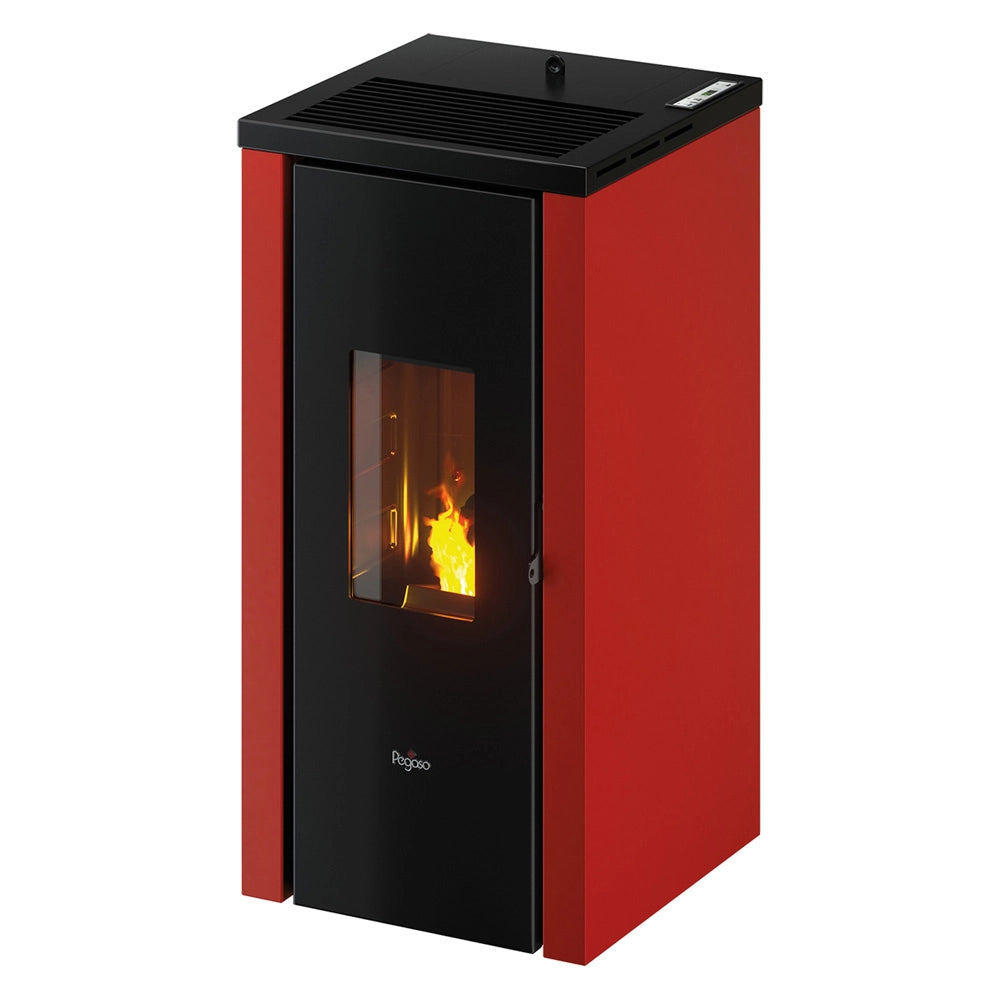 1pz stufa a pellet 'vera 7' colore rosso cod:ferx.7001980nlm