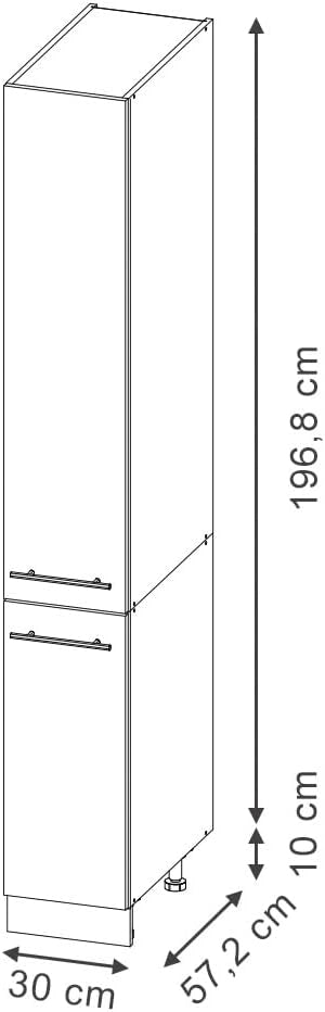 Armadio da farmacia Fame-Line, Nero a righe, 30 cm