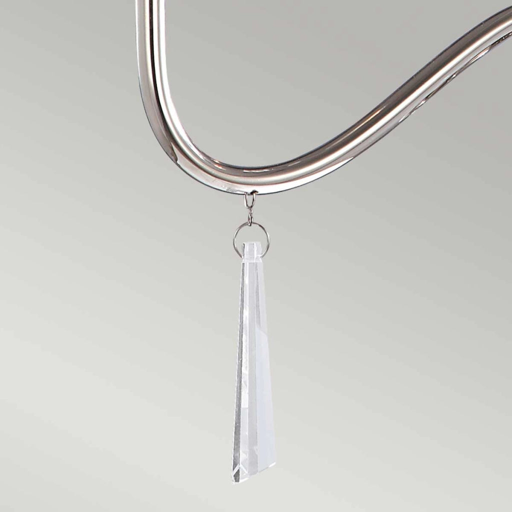 Lampadario Finsbury Park nichel lucido 3xE14 Elstead