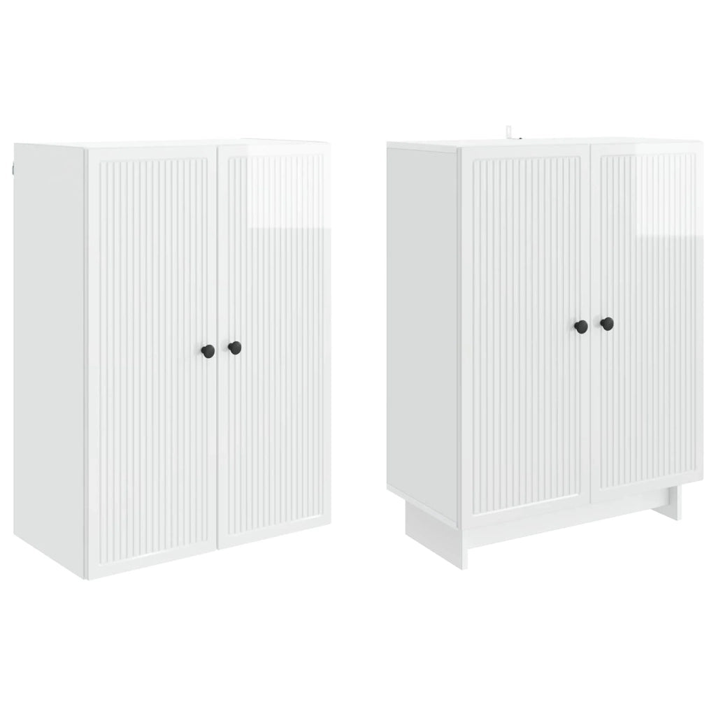 Set di armadi 2 pcs Bianco Lucido 66 x 34,5 x 90 cm 3416362