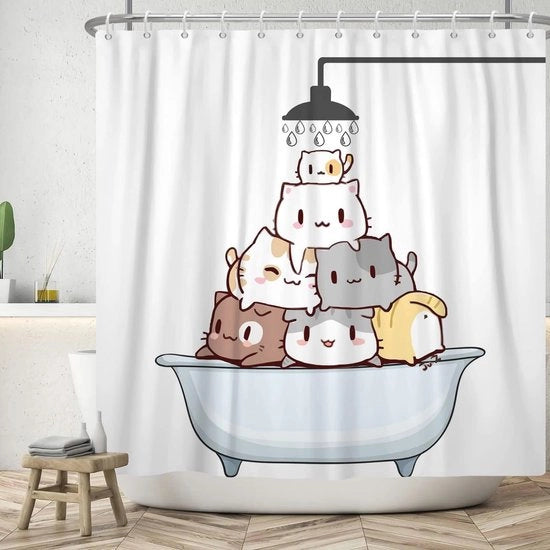 Douchegordino per Bagni - Impermeabile e Resistente ai Funghi - 152 x 183 cm