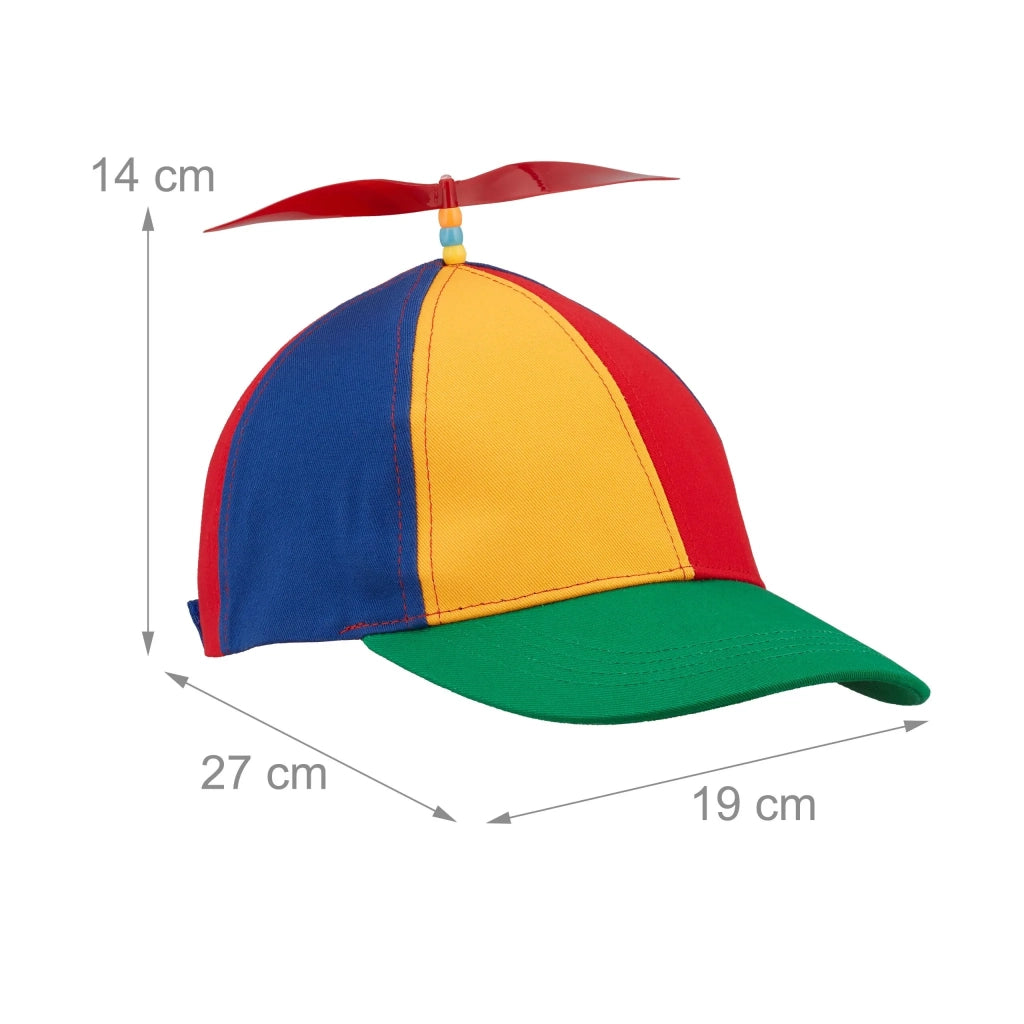 Cappellino con elica divertente regolabile carnevale festival 55 x 20 x 10 cm in cotone multicolore 13_0013999
