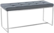 Panchina design Barci in similpelle grigio