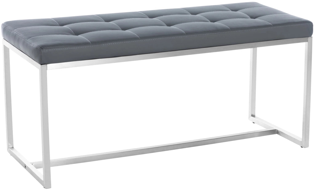 Panchina design Barci in similpelle grigio
