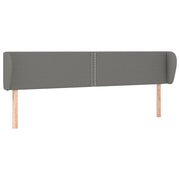 Testiera | Testata ad Orecchio Grigio Scuro 183x23x78/88 cm in Tessuto