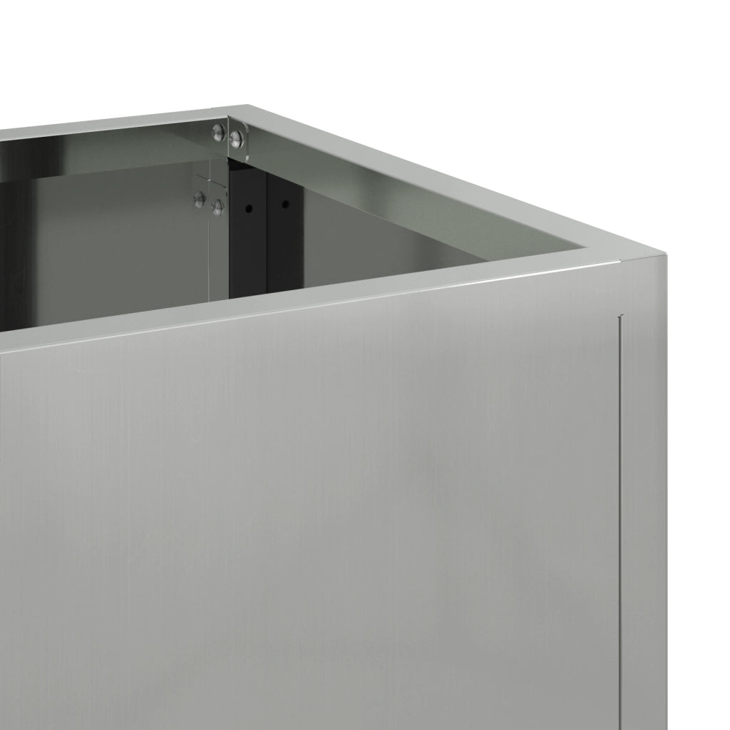 Fioriera alzata 100x26x82 cm Acciaio Zincato