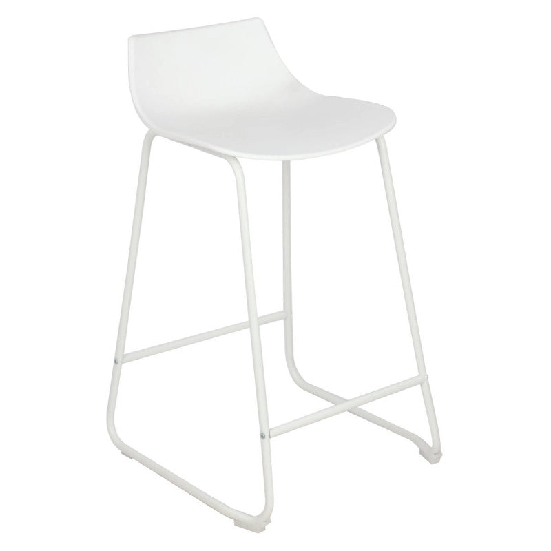 Set di 2 Sgabelli Derek Seduta In Pp Bianco