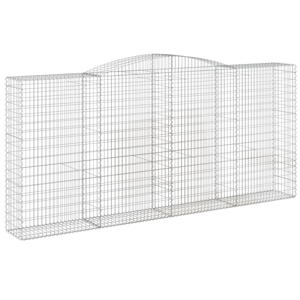 Cesti Gabbioni ad Arco 4 pz 400x50x180/200 cm Ferro Zincato 3147050