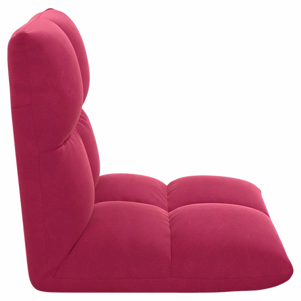 Sedia da Pavimento Rosso Vino 50 x 61 x 57 cm Velluto 42028154