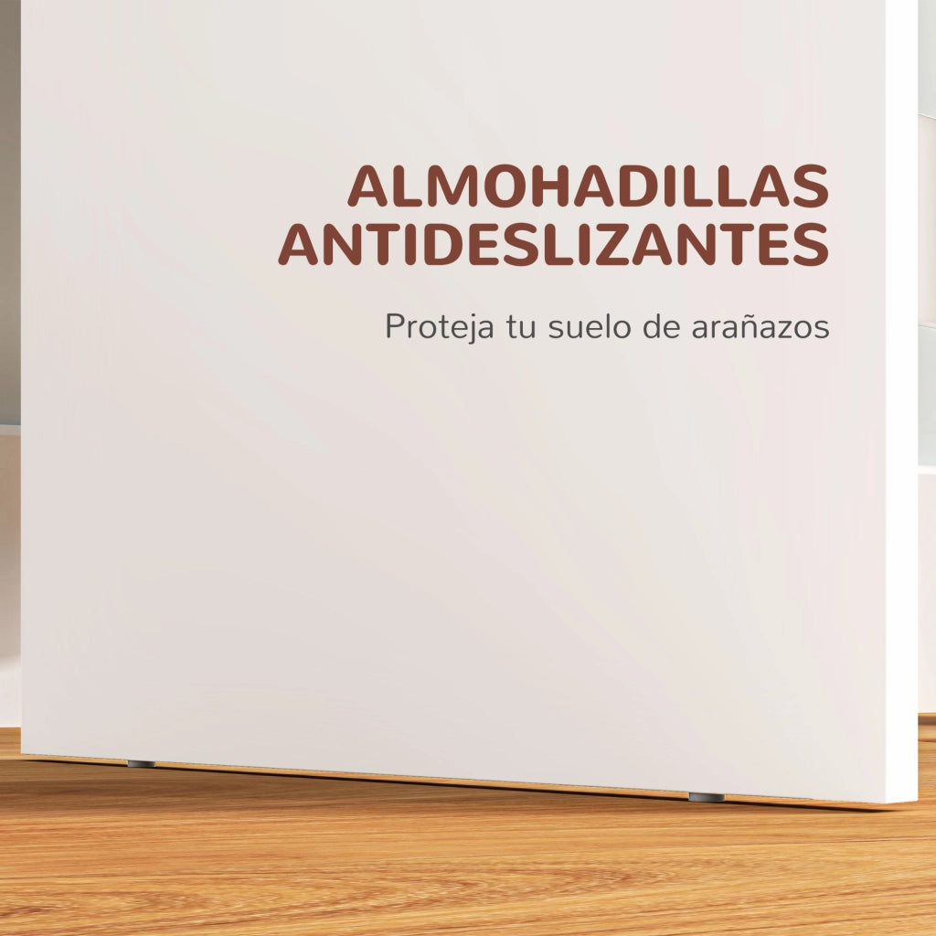Cassettiera da trucco con specchio 2 cassetti 3 scomparti ¨C Minimal ¨C bianco 75x38x135 cm