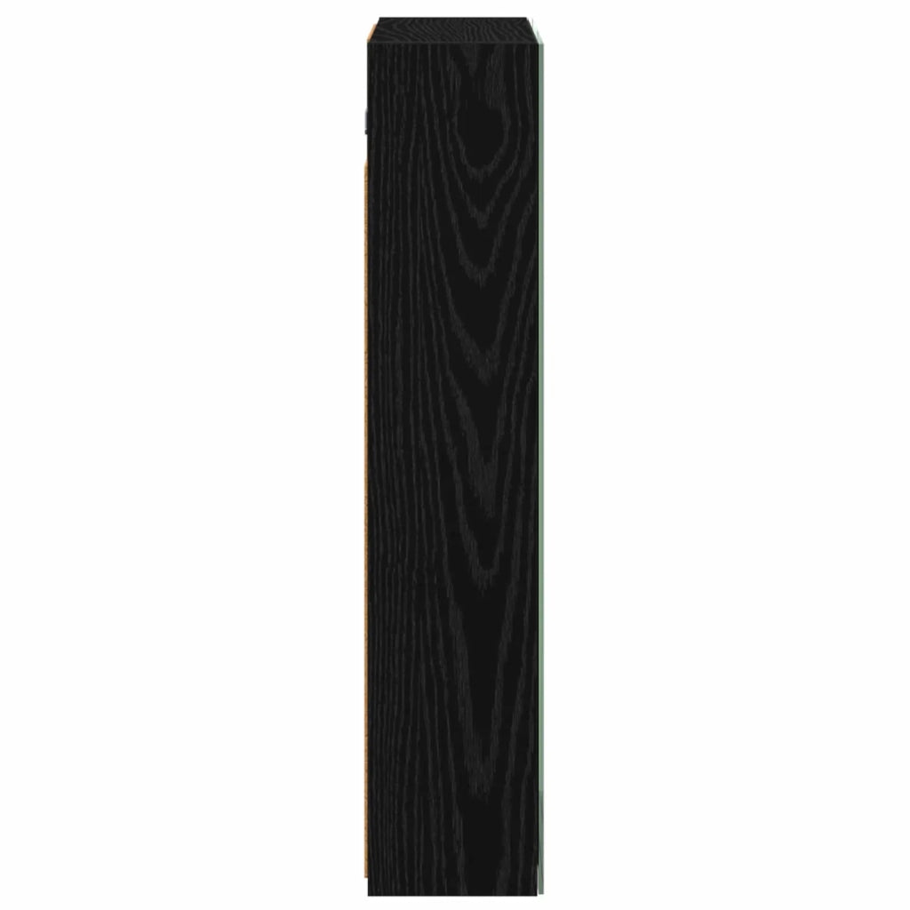 Mobiletto per specchio da bagno Rovere Nero 50 x 14,5 x 70 cm 889040