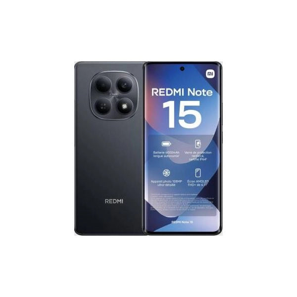 Xiaomi redmi note 15 6+128gb 6.77 nfc black ds eu - 6932554476281