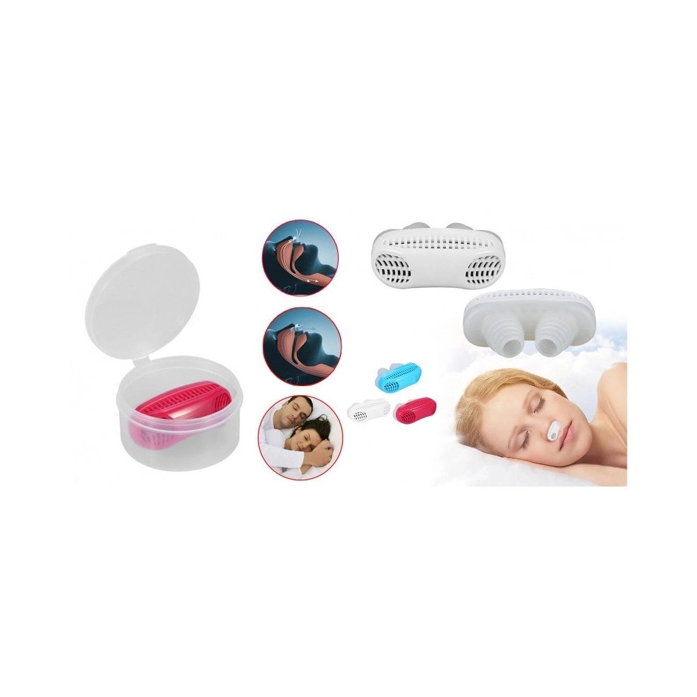 Trade Shop - Dispositivo 2in1 Purificatore Aria Per Smettere Di Russare Apnea Rimedio Notte -