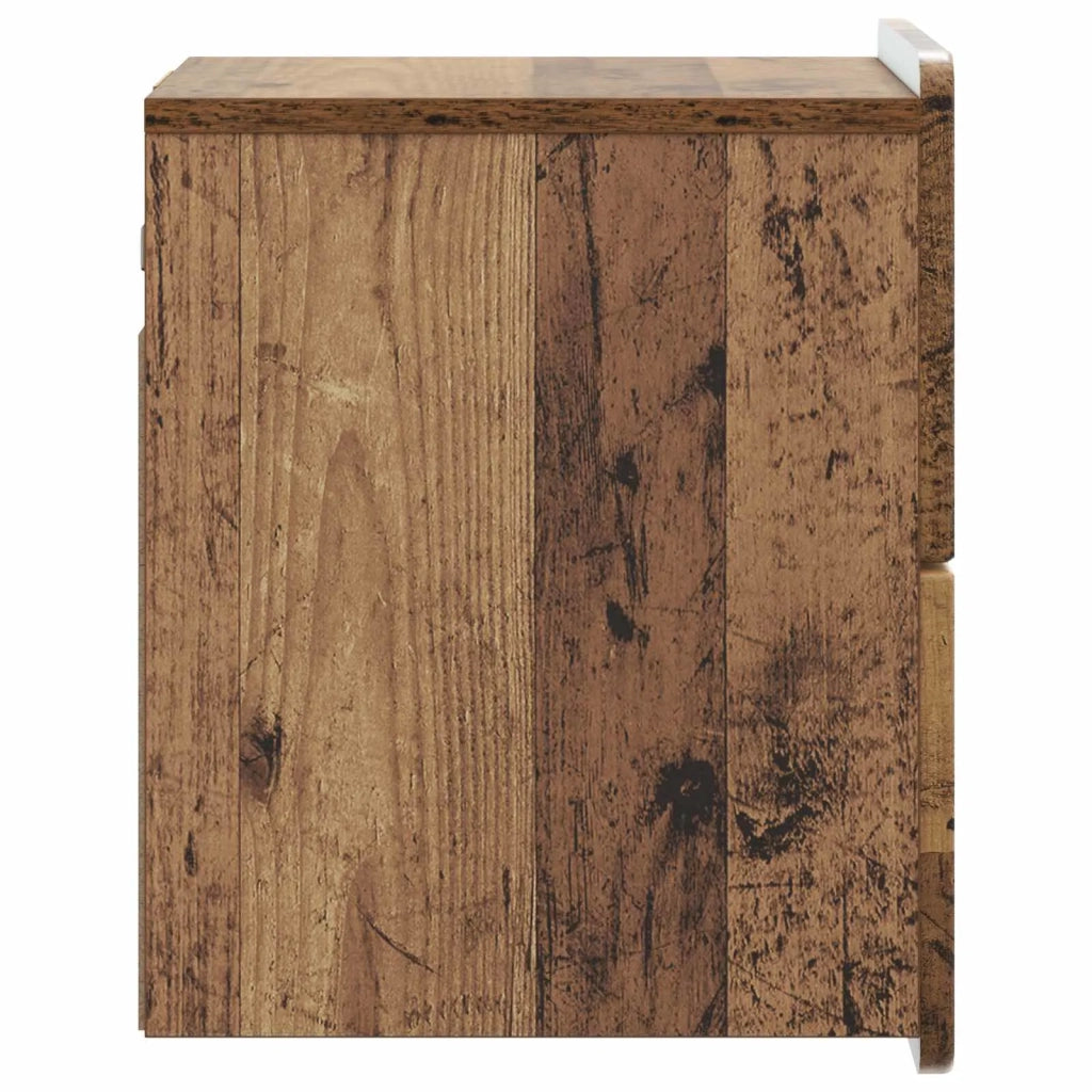 Mobiletto da notte a muro Legno antico 33 x 34,5 x 43 cm 898311