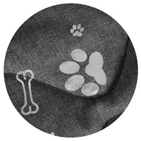 AIO FACTORY 115x95 cm Letto per cani impermeabile Silver Bones