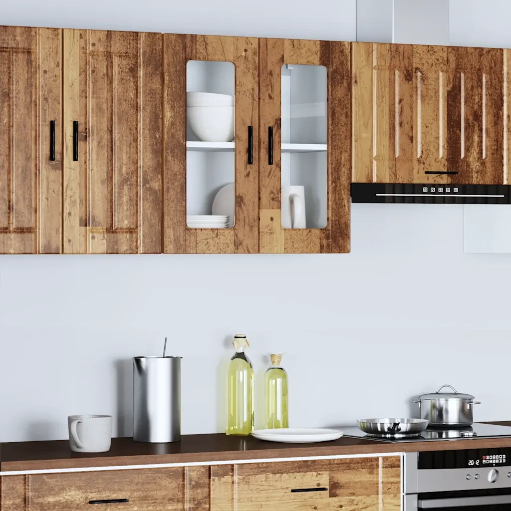 Pensile da Cucina con Porta in Vetro Porto Legno Vecchio 854155
