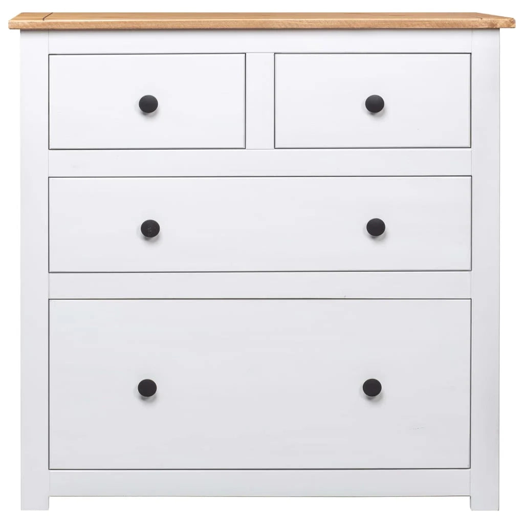 Buffet credenza cassettiera armadio mobile contenitore organizer per cucina soggiorno salotto 80 x 40 x 83 cm Pino gamma Panama bianco 02_0030519