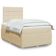 Giroletto a Molle con Materasso Crema 120x200 cm in Tessuto 3292028
