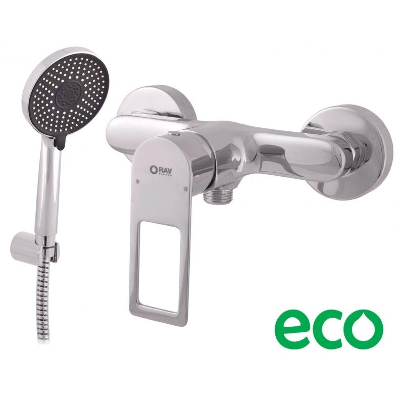 Miscelatore doccia NIL in ottone cromato con doccetta