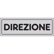 TARGA SEGNALETICA ADESIVA DIREZIONE - VINILE CM 15X5- 10 pezzi