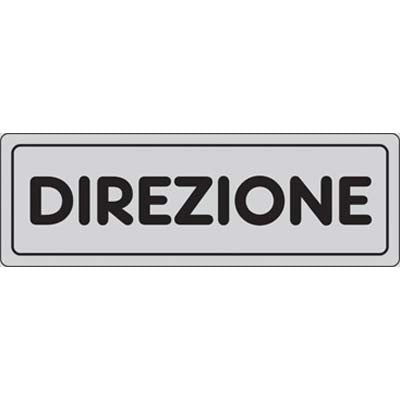 TARGA SEGNALETICA ADESIVA DIREZIONE - VINILE CM 15X5- 10 pezzi
