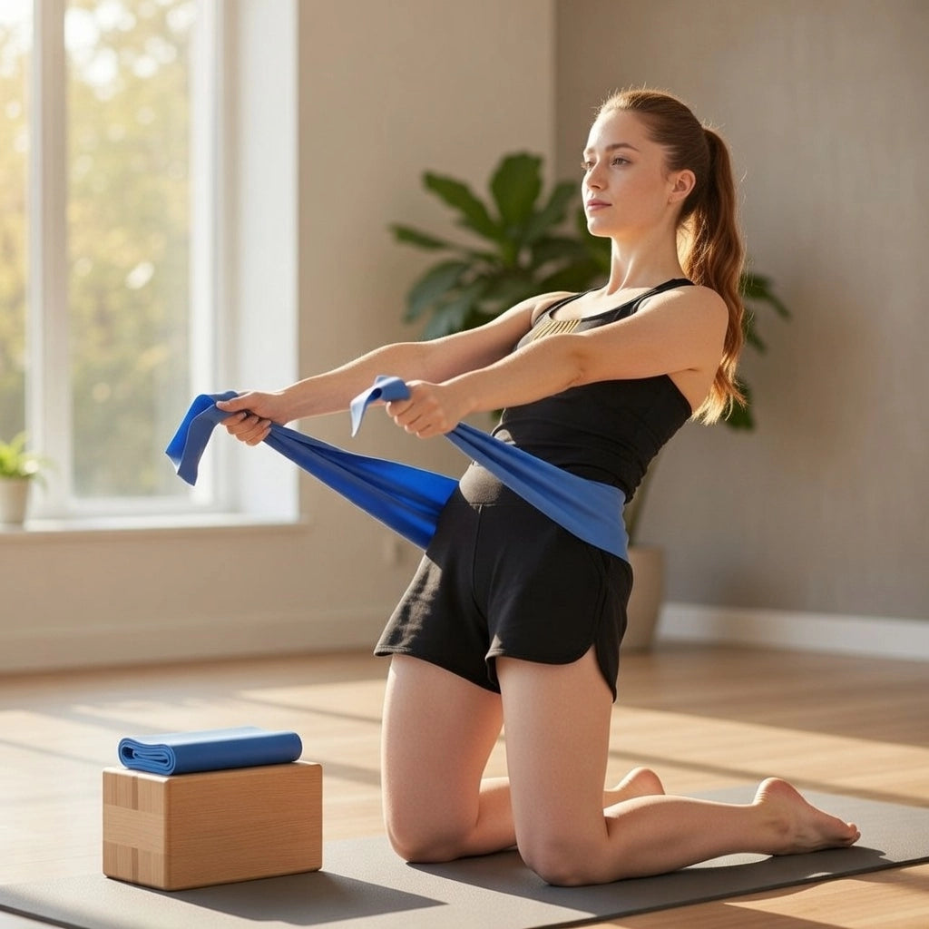 Banda Elastica di Resistenza per Fitness Yoga Pilates Blu