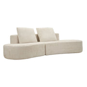 Divano Letto VKH1116, Bianco, Spugna, 238x92x78 cm