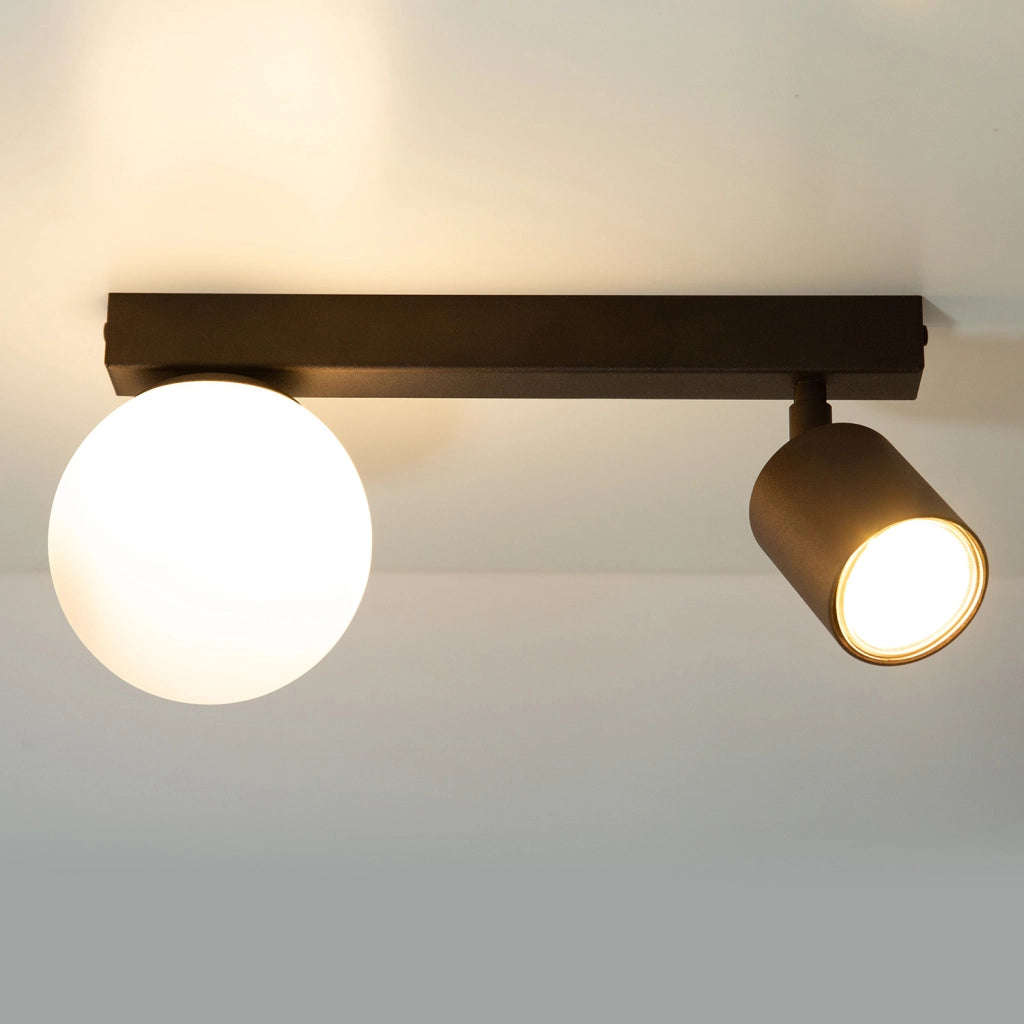 Plafoniera Tavira Sigma bronzo 30cm sfera+spot G9/GU10