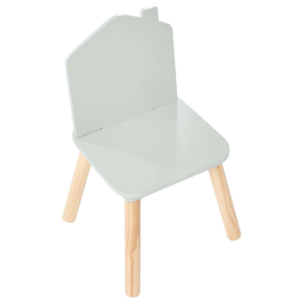 Set da tavolo con sedie a 2 posti per bambini verde chiaro lavagna in MDF legno di pino elegante camera per bambini nursery