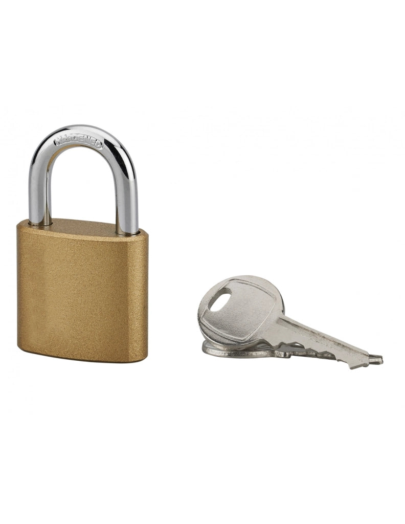 Lucchetto ovale 32 mm, arco in acciaio cementato, 3 chiavi – Serrurerie de Picardie