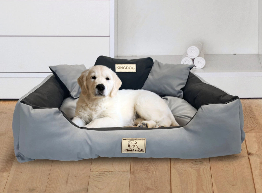 AIO FACTORY 115x95 cm KINGDOG Cuccia per cani impermeabile personalizzabile Grigio scuro