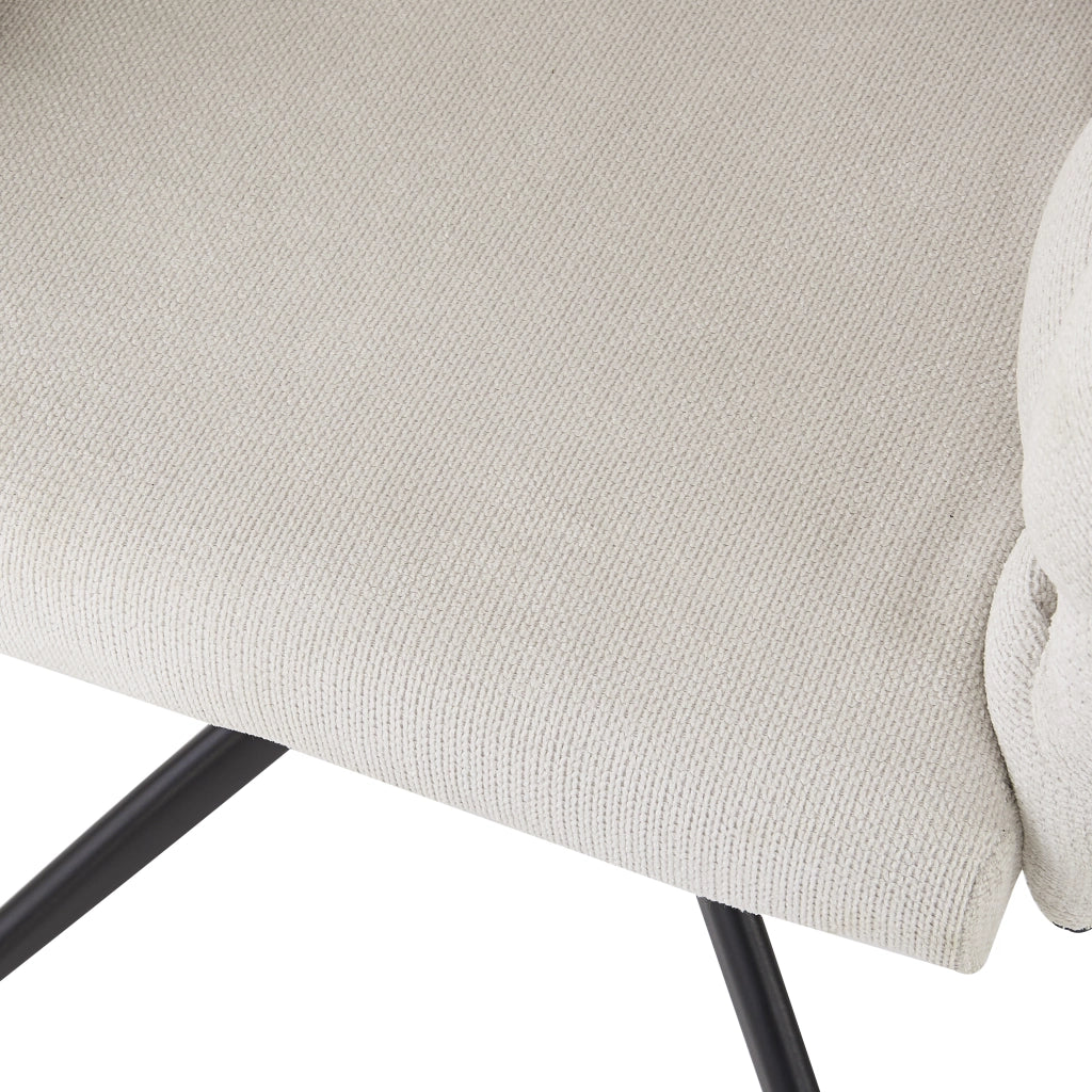 Sedia da Pranzo Girevole 360¡ã ¨C Xylo ¨C Beige, Set 4 Pezzi, Velluto, Schienale, Design Moderno